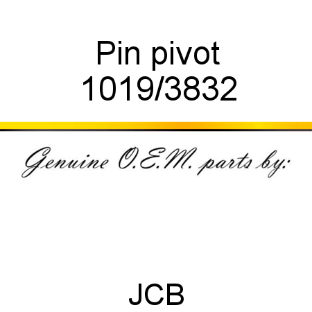 Pin, pivot 1019/3832