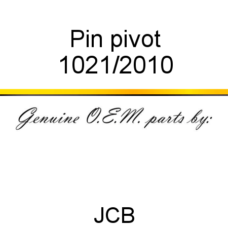Pin, pivot 1021/2010