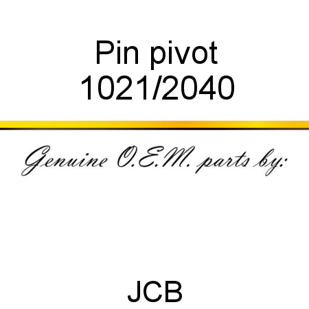 Pin, pivot 1021/2040