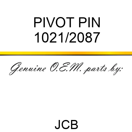 PIVOT PIN 1021/2087