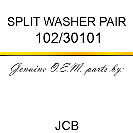 SPLIT WASHER PAIR 102/30101