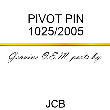 PIVOT PIN 1025/2005