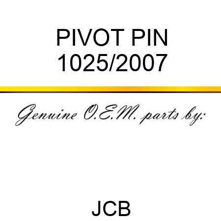 PIVOT PIN 1025/2007