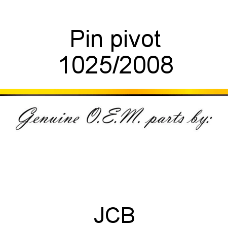 Pin, pivot 1025/2008