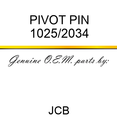 PIVOT PIN 1025/2034