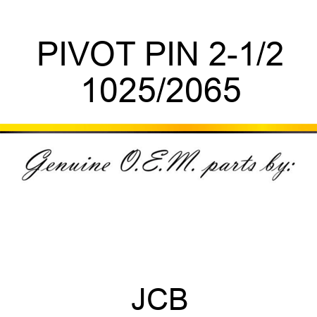 PIVOT PIN 2-1/2 1025/2065