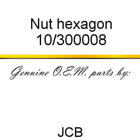 Nut, hexagon 10/300008