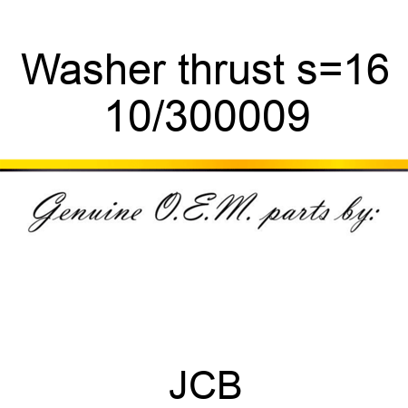 Washer thrust s=16 10/300009