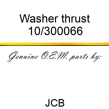 Washer thrust 10/300066