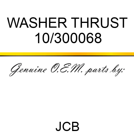 WASHER THRUST 10/300068