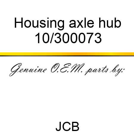 Housing axle hub 10/300073