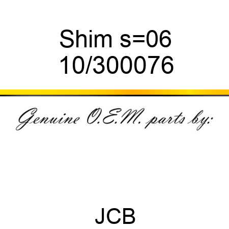 Shim s=0,6 10/300076