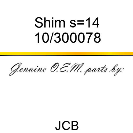 Shim s=1,4 10/300078