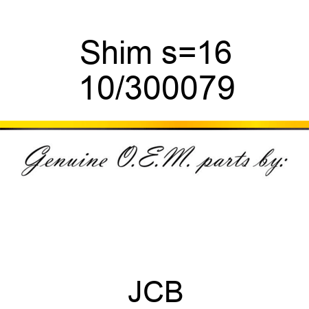 Shim s=1,6 10/300079