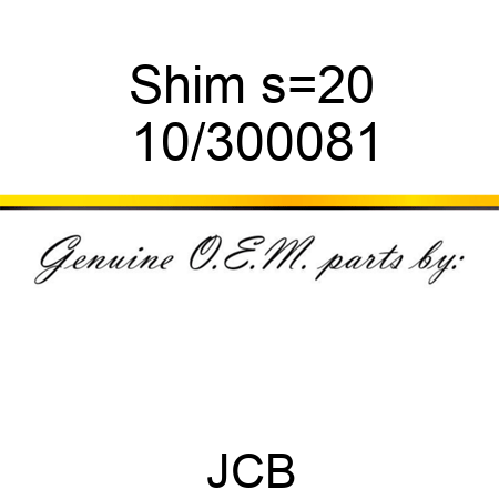 Shim s=2,0 10/300081