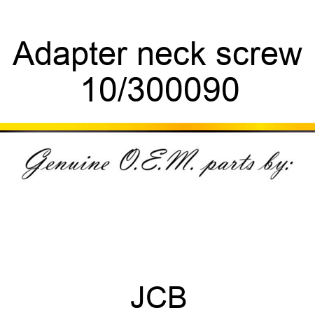 Adapter neck screw 10/300090