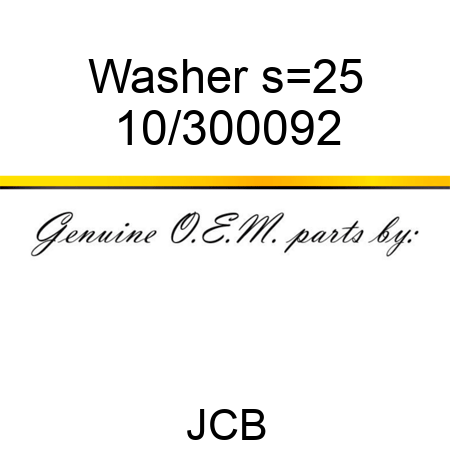 Washer s=2,5 10/300092