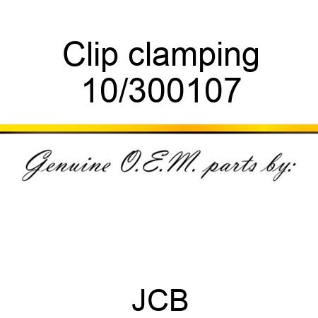 Clip clamping 10/300107