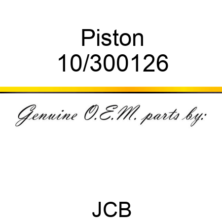 Piston 10/300126