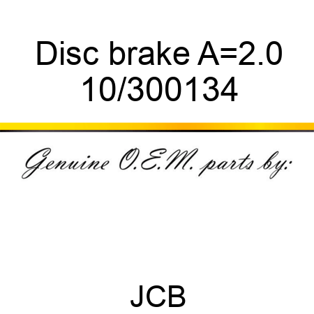 Disc brake A=2.0 10/300134