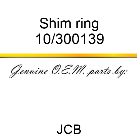 Shim ring 10/300139