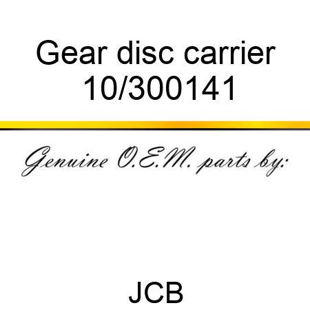 Gear disc carrier 10/300141