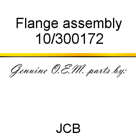 Flange, assembly 10/300172