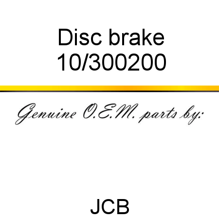 Disc, brake 10/300200