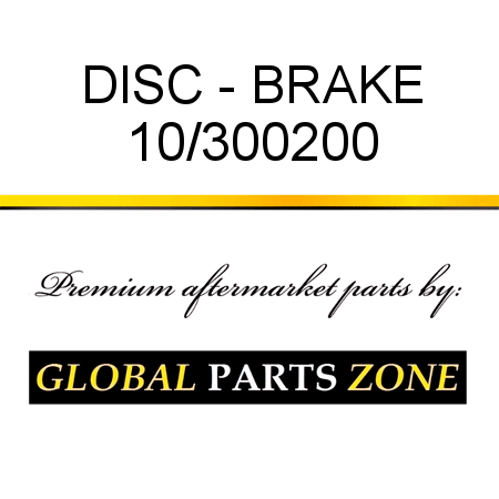 DISC - BRAKE 10/300200