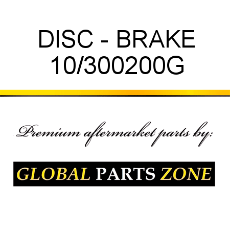 DISC - BRAKE 10/300200G