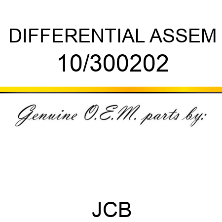 DIFFERENTIAL ASSEM 10/300202