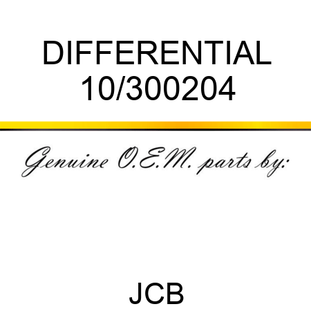DIFFERENTIAL 10/300204