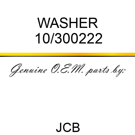 WASHER 10/300222
