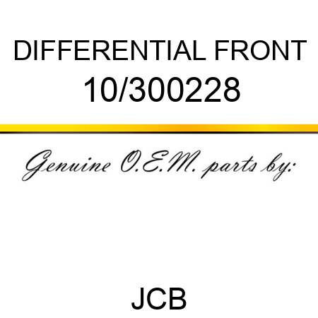 DIFFERENTIAL FRONT 10/300228