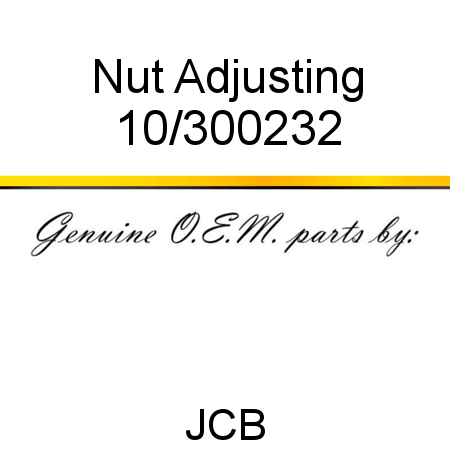 Nut, Adjusting 10/300232