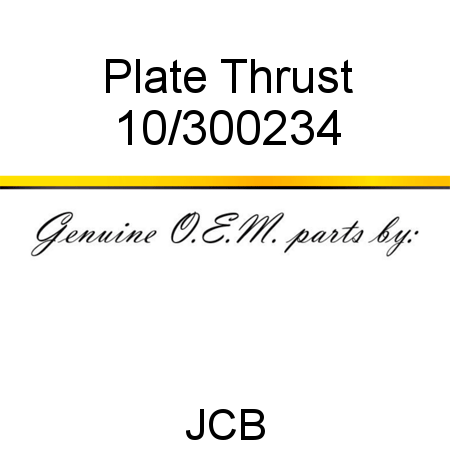 Plate, Thrust 10/300234