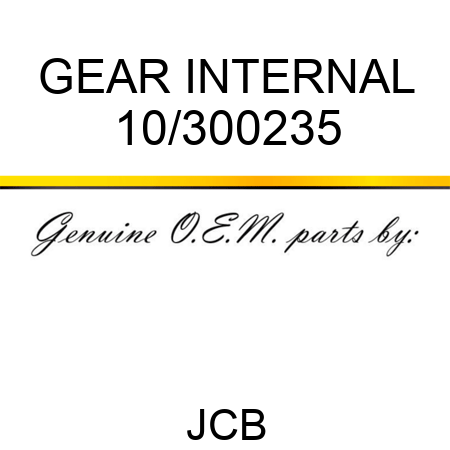 GEAR INTERNAL 10/300235