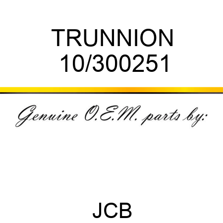 TRUNNION 10/300251