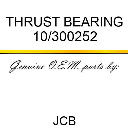 THRUST BEARING 10/300252