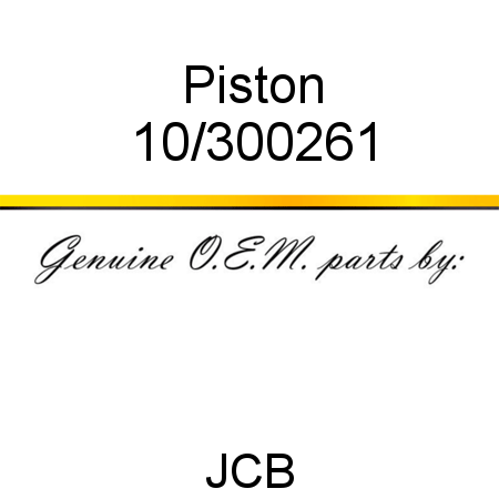 Piston 10/300261