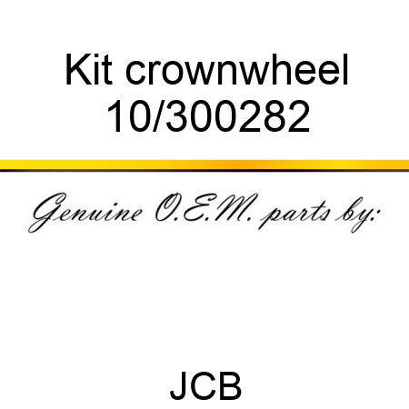 Kit crownwheel 10/300282