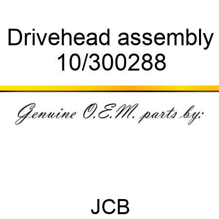 Drivehead assembly 10/300288