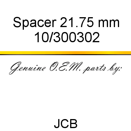 Spacer, 21.75 mm 10/300302