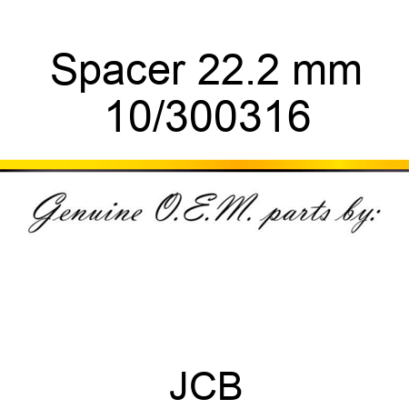 Spacer 22.2 mm 10/300316