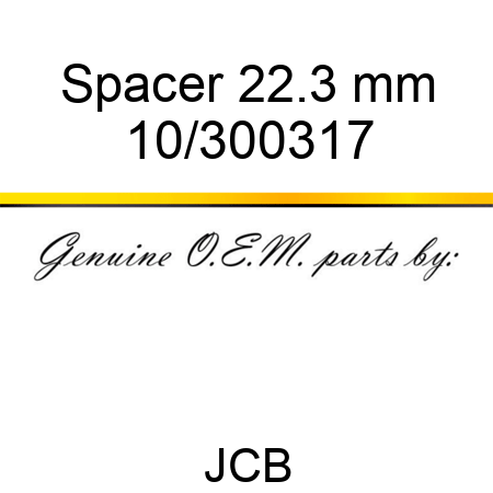 Spacer 22.3 mm 10/300317