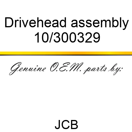 Drivehead assembly 10/300329
