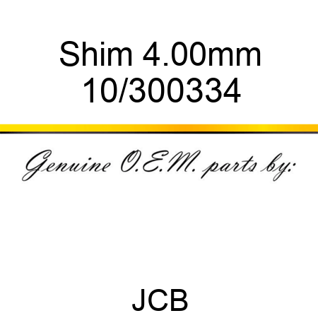 Shim 4.00mm 10/300334