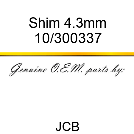 Shim 4.3mm 10/300337