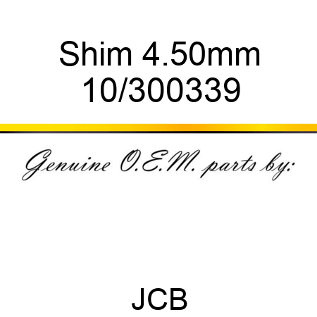 Shim 4.50mm 10/300339