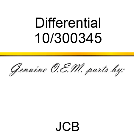 Differential 10/300345